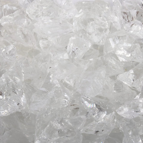 The Outdoor Plus Clear Fire Glass 25 lb Bag