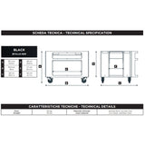 Alfa Black Base for Moderno 5 Pizze Oven